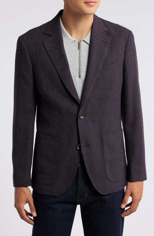 Nordstrom Textured Knit Wool Sport Coat In Burgundy Isola Texture