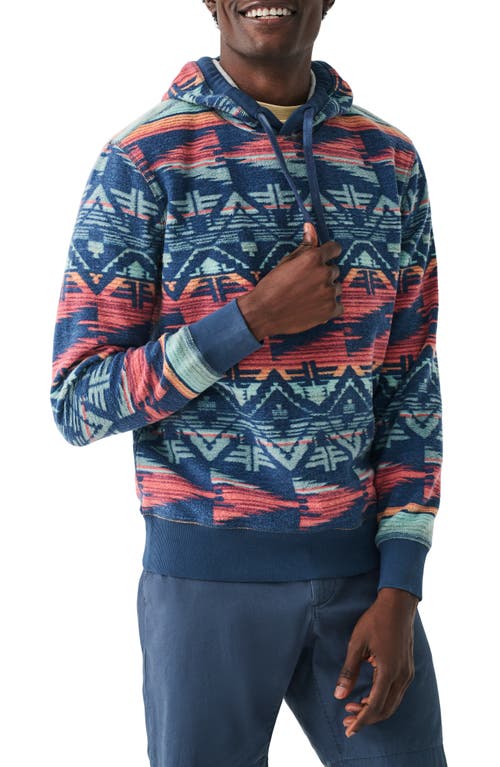 Faherty ThunderVoice Eagle Fleece Pullover Hoodie in Terranea