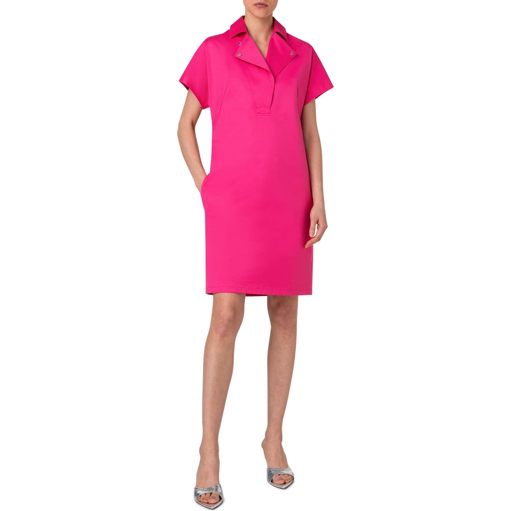 akris punto pink dress Akris Punto Flutter Sleeve Midi Dress Pink Size 10