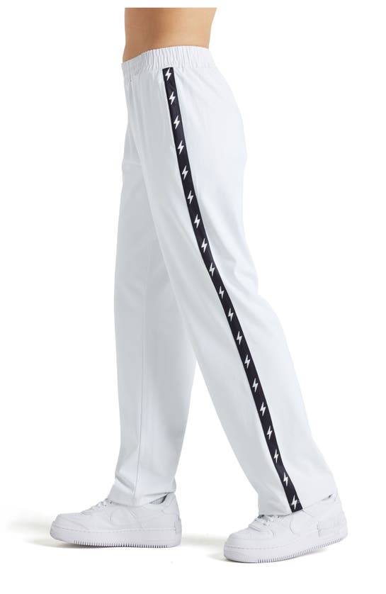Shop Electric Yoga Bolt Track Pant In White/black