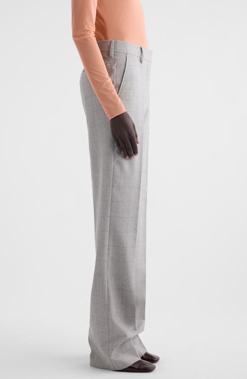 Shop Dries Van Noten Pulla Windowpane Check Wool Pants In Grey