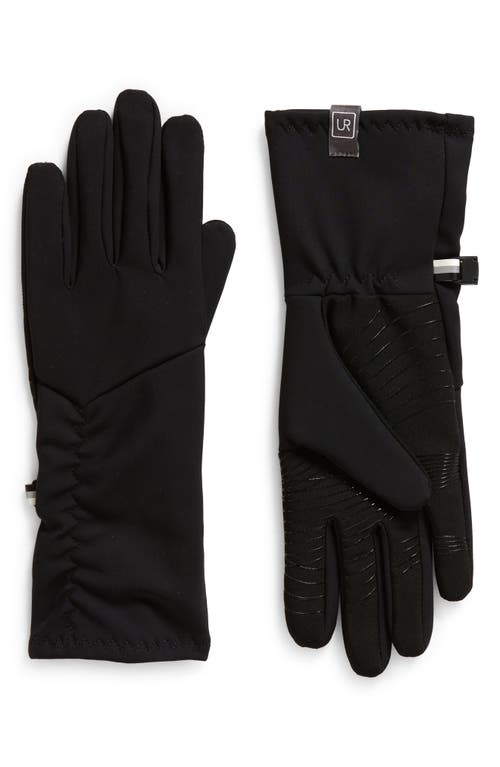 U R Ruched Stretch Glove in Black at Nordstrom, Size Small