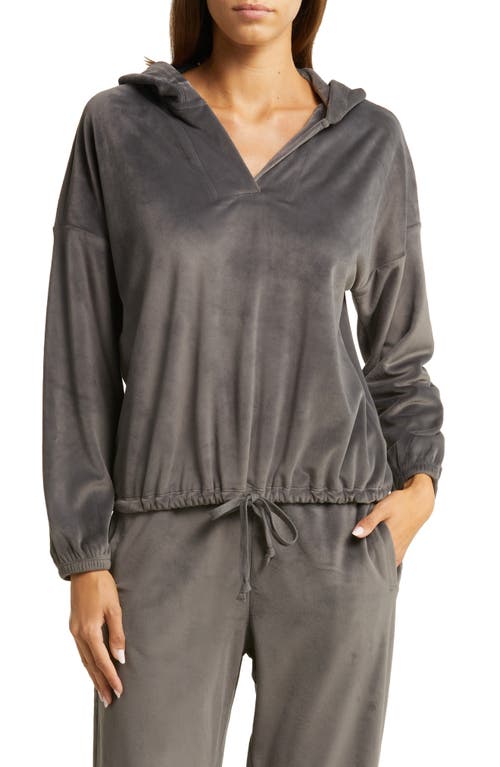 barefoot dreams LuxeChic Hoodie in Carbon