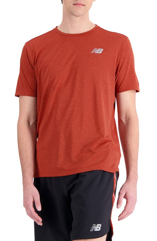 New Balance Impact Run ICEx Recycled Polyester Blend T-Shirt Brick Red at Nordstrom,