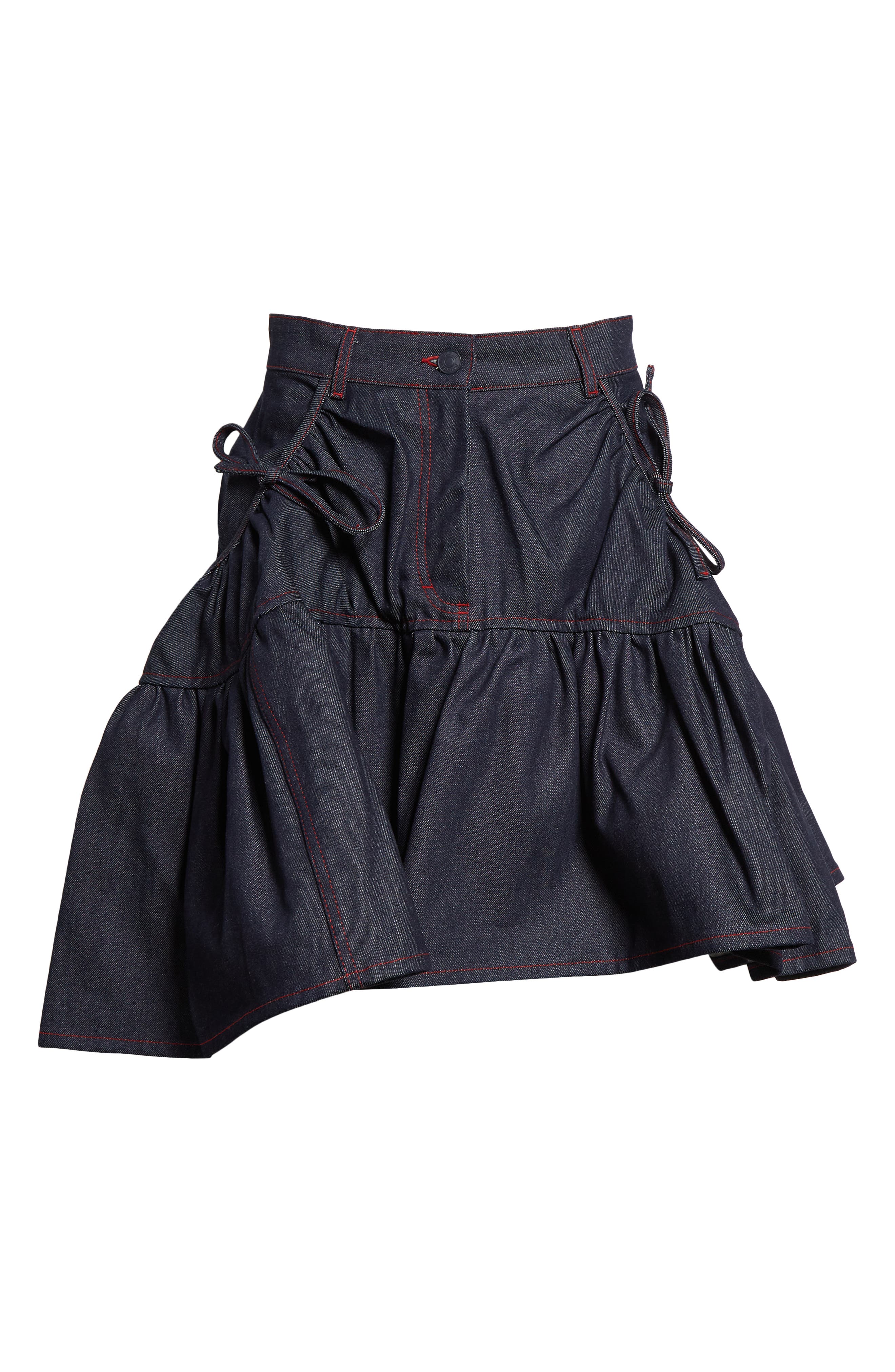Cecilie Bahnsen Gloria Asymmetric Denim Skirt in Indigo | Smart Closet