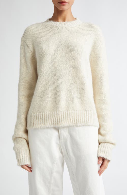 Shop Jil Sander Shrunken Alpaca Blend Sweater In Chalk