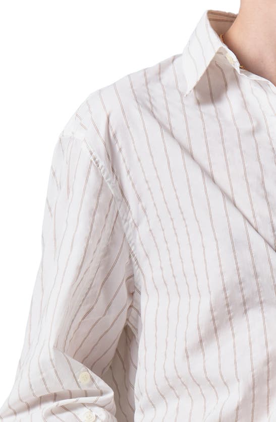 Citizen Of Humanity Kayla Stripe Oversize Poplin Button-up Shirt In Barrett Stripe