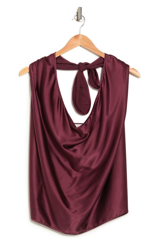 Ramy Brook Convertible Stretch Silk Charmeuse Top In Bordeaux