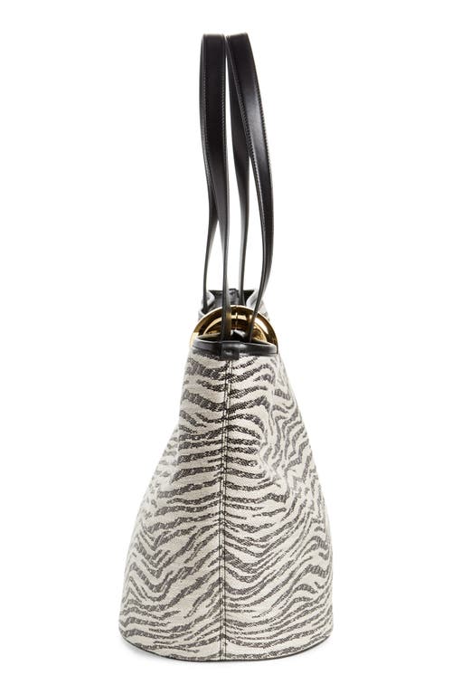 Jacquemus Le Bambola Leather-trimmed Tote Bag In Black And White Zebra 9dz