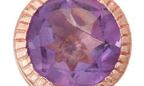 Fuzion Creations Bezel Set Stud Earrings In Amethyst