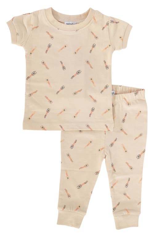 POLISHED PRINTS Swimmers Organic Cotton T-Shirt & Pants Sunkiss at Nordstrom,