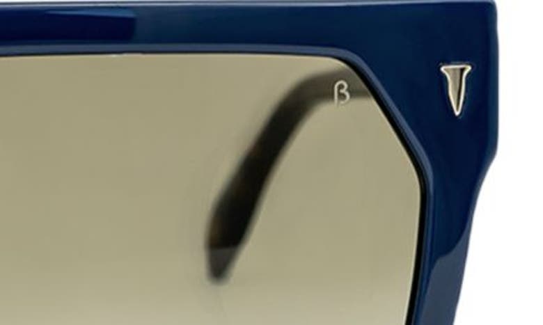 Shop Mita Sustainable Eyewear 59mm Square Sunglasses In Shiny Blue/ Shiny Demi