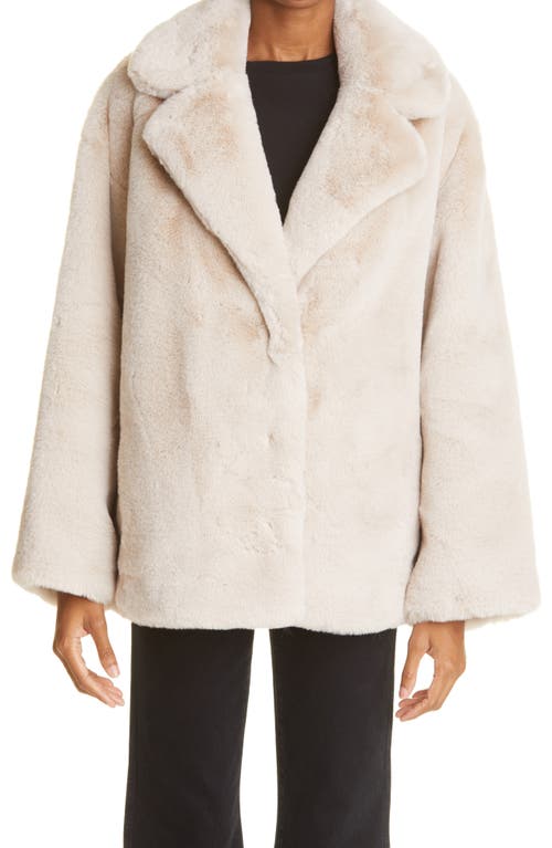Stand Studio Savannah Faux Fur Jacket in Off White