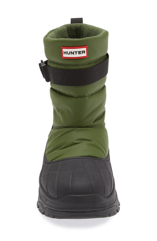 Shop Hunter Intrepid Waterproof Snow Boot In Flexing Green/black