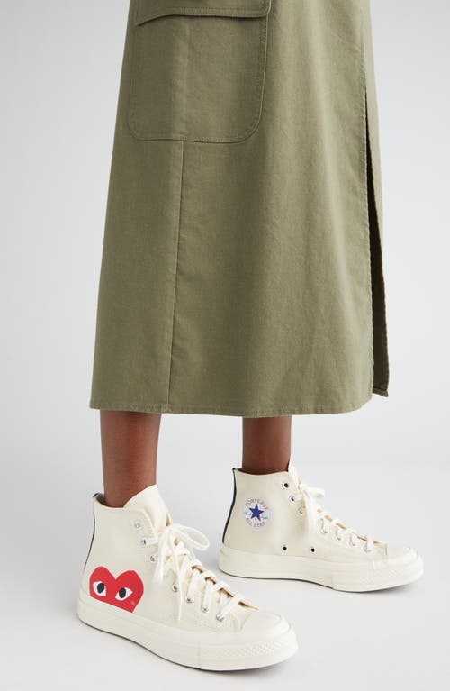 Shop Comme Des Garçons Play X Converse Chuck Taylor® Hidden Heart High Top Sneaker In Beige