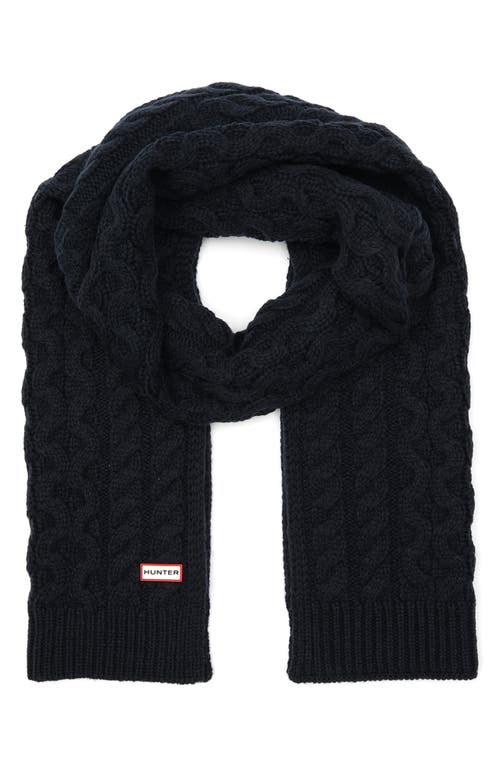 Cable Knit Scarf in Meadow Navy