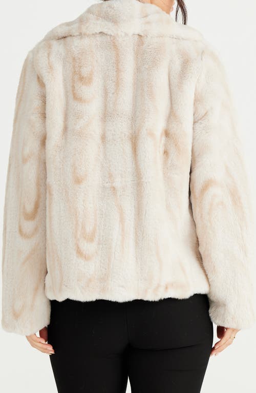 Shop Brave + True Brave+true Steinway Faux Fur Jacket In Linear Vanilla