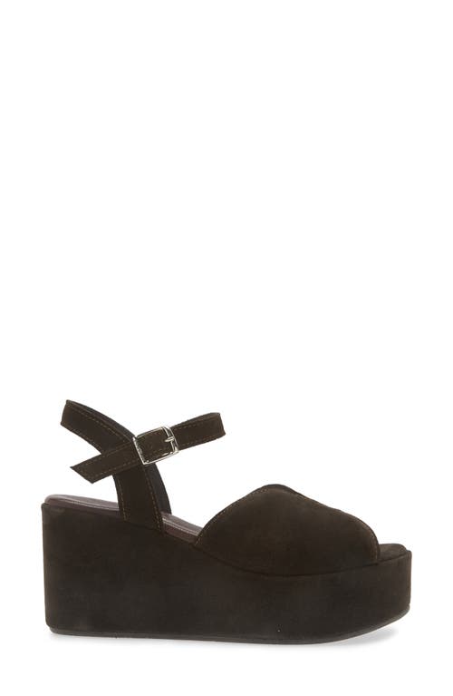 Cordani Jenna Platform Wedge Sandal In Camoscio Cacao