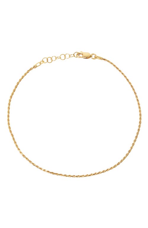 The M Jewelers The Rope Anklet in Gold