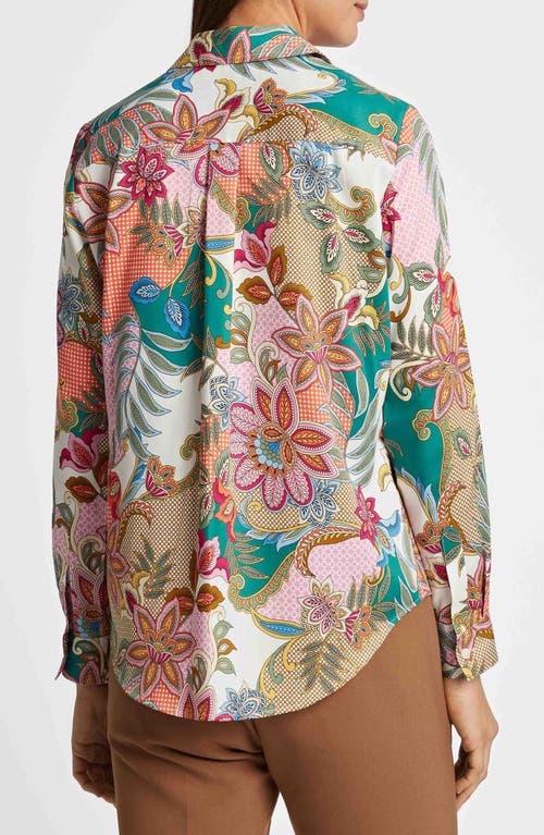 Foxcroft Charlie Floral Paisley Cotton Button-up Shirt In Multi Paisley