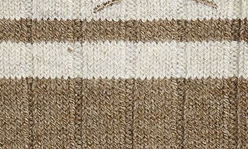 Varley Malissa Wide Rib Crew Socks In Mink Taupe Marl