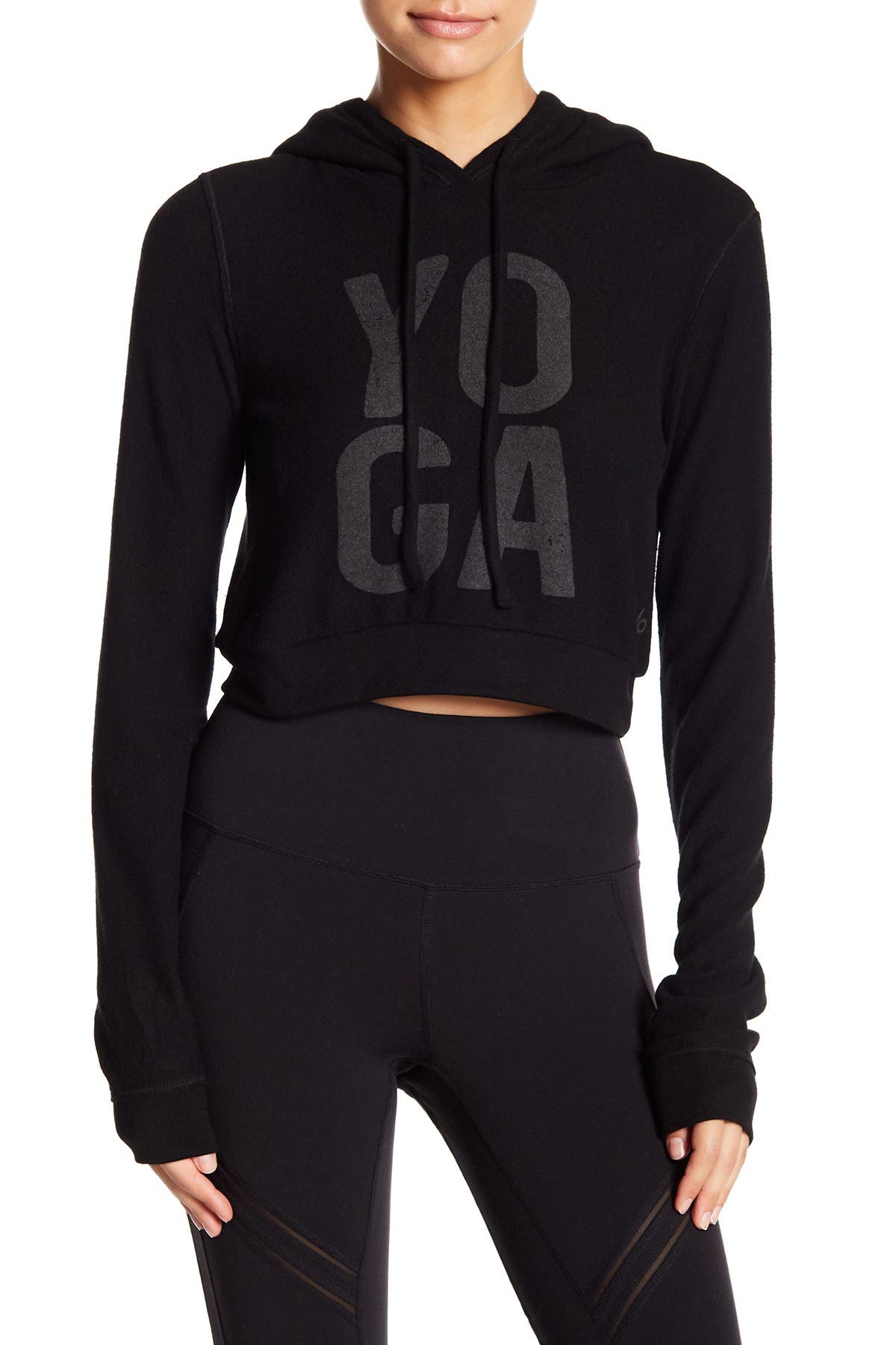 alo yoga cropped hoodie