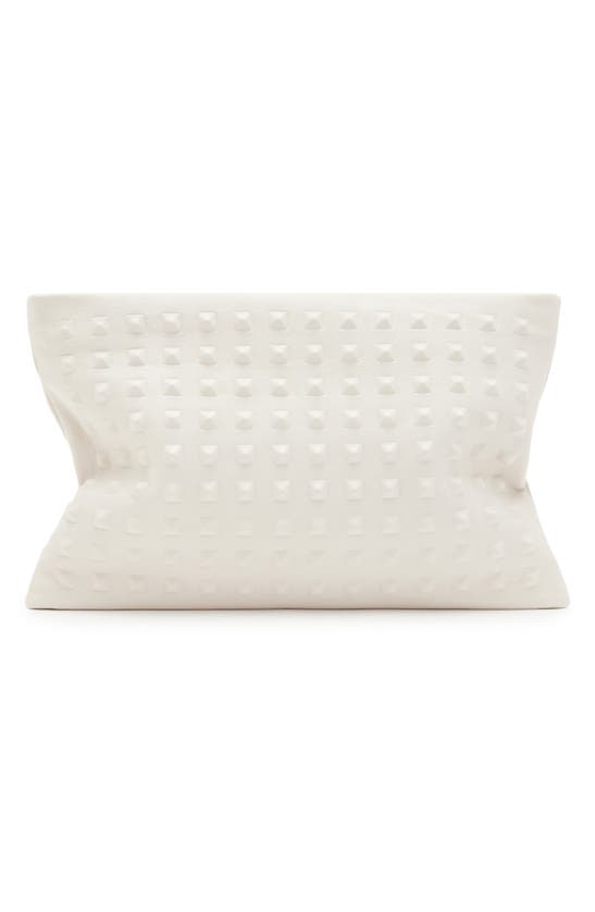 ALLSAINTS BETTINA STUDDED LEATHER CLUTCH