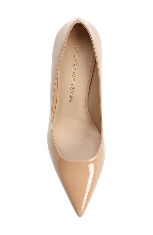 Stuart Weitzman 'stuart Power 75 Pointed Toe Pump In Adobe