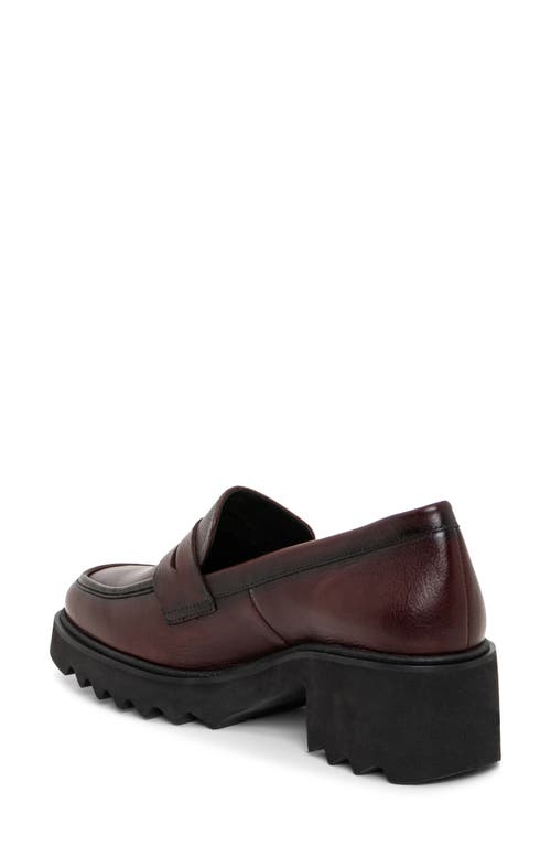 Ara Prism Platform Penny Loafer In Amarone