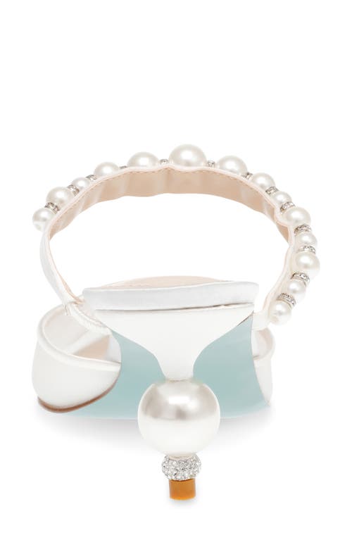 BETSEY JOHNSON BETSEY JOHNSON EVEY IMITATION PEARL POINTED TOE MULE 