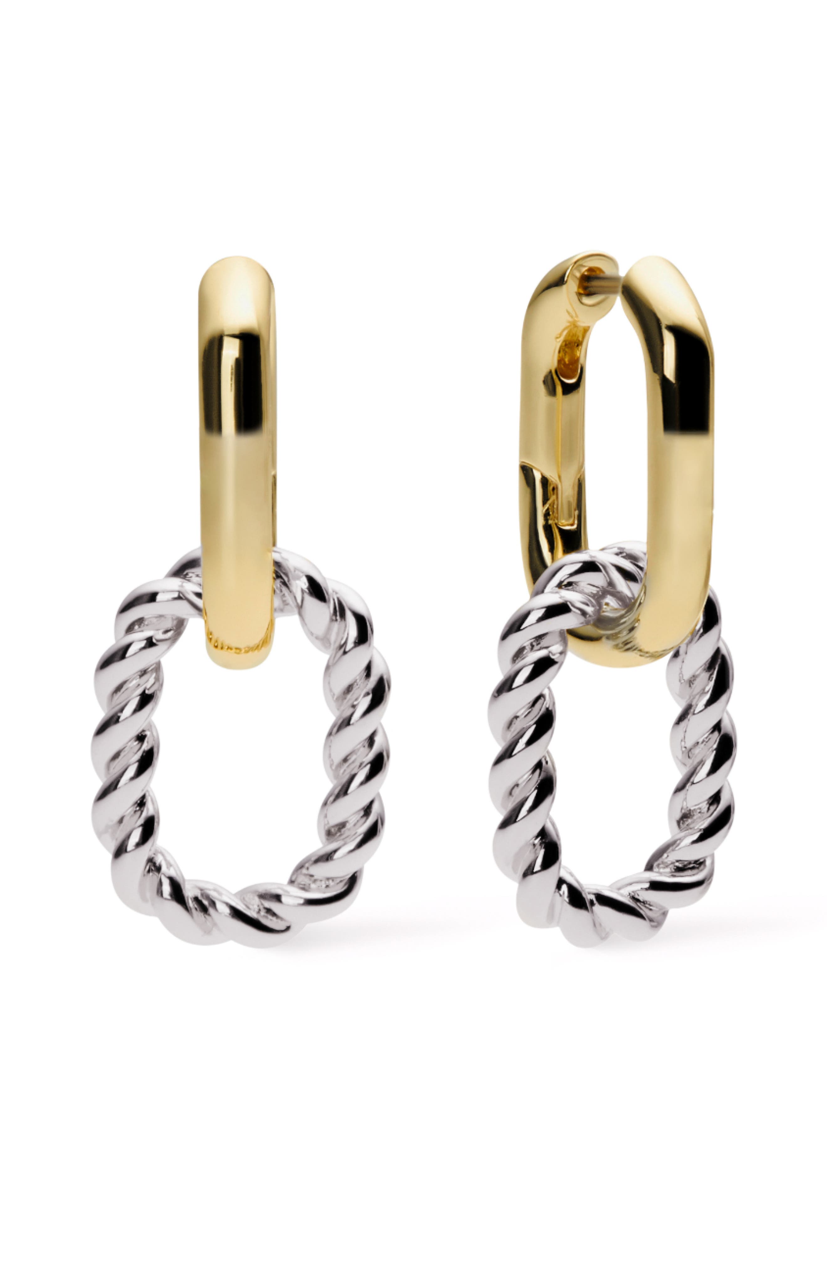 Ana Luisa Ash Double Hoop Earrings In Two-tone
