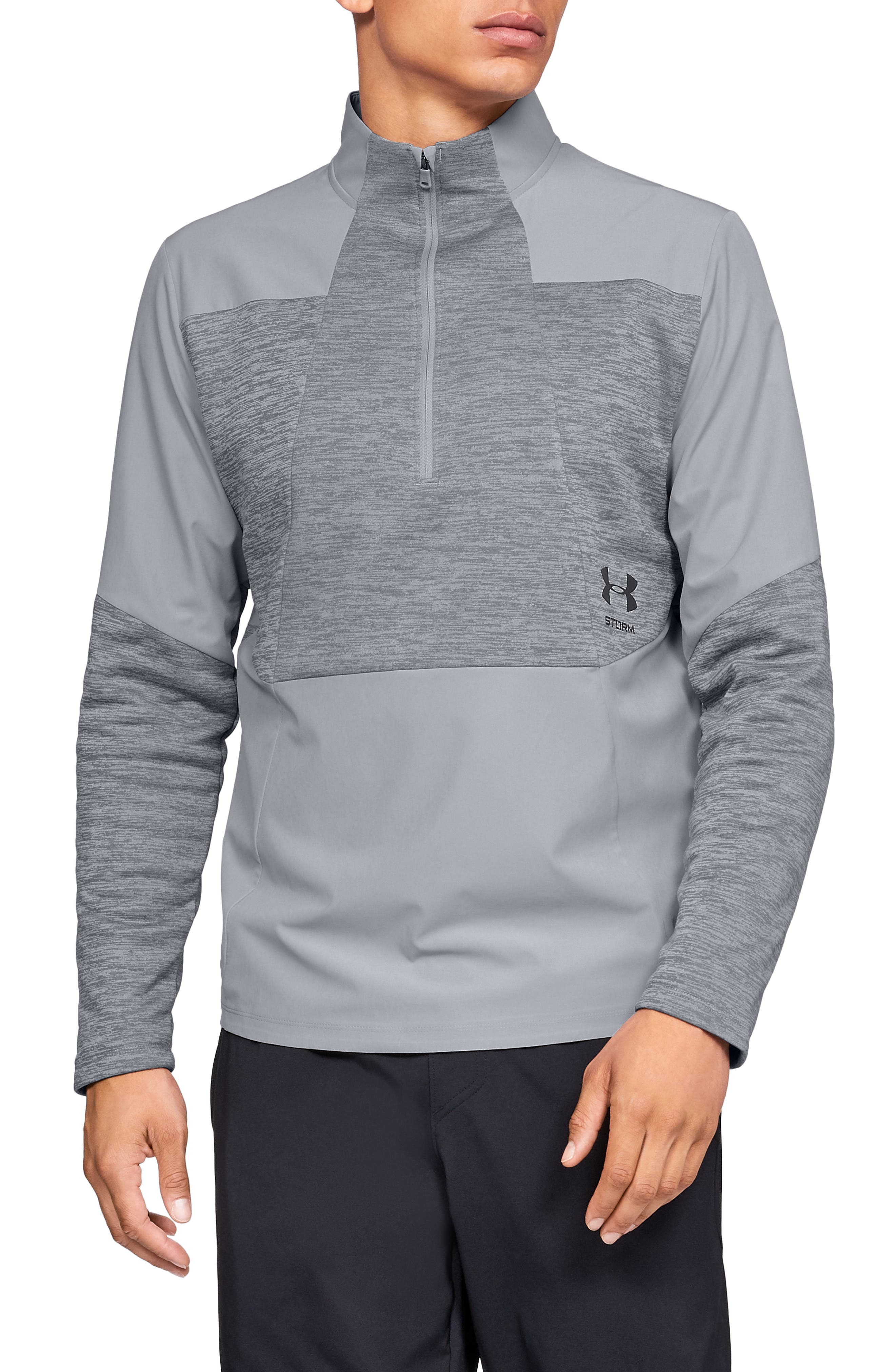 Under Armour Storm Cyclone Water Repellent Quarter Zip Pullover, Grey