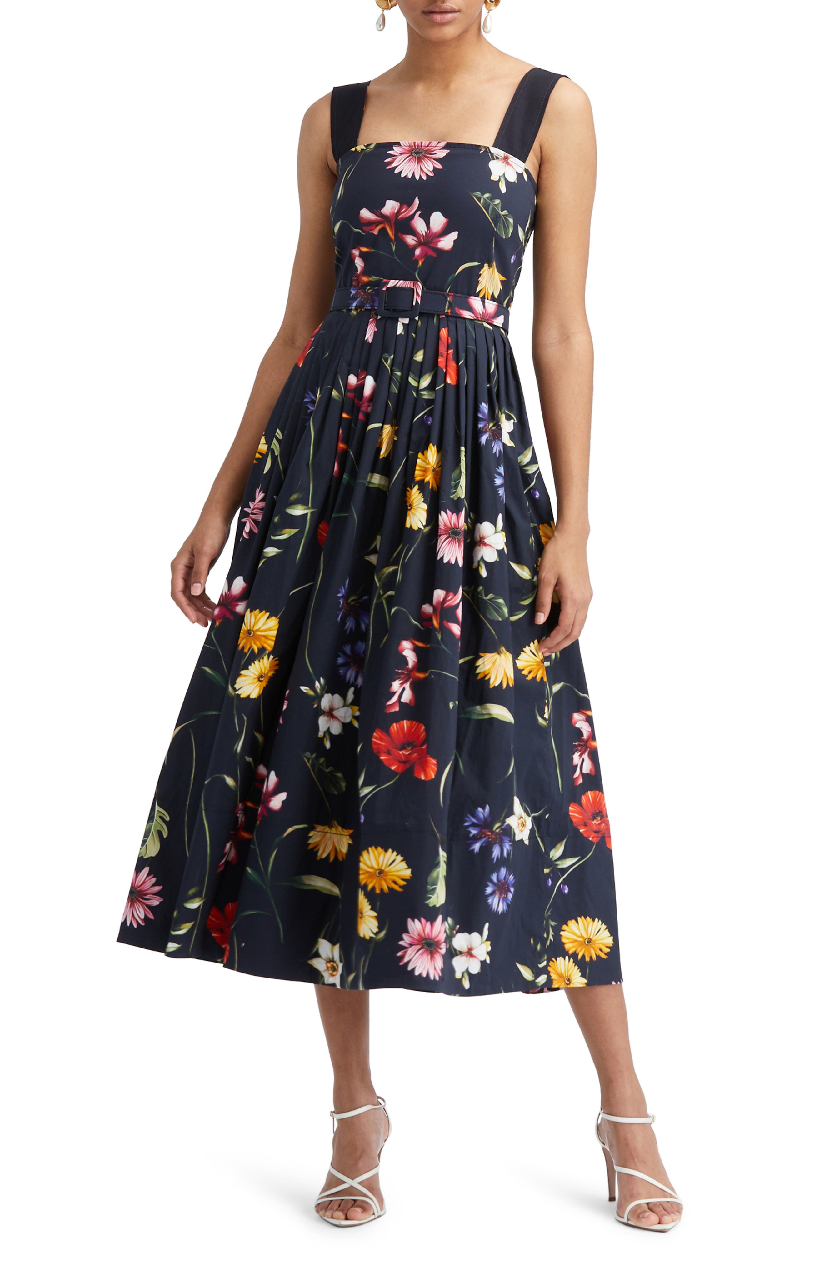 oscar de la renta dress floral