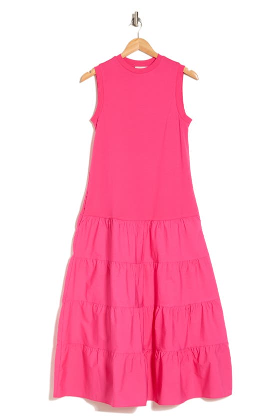 Shop Ted Baker London Sleeveless Tiered Maxi Dress In Bright Pink