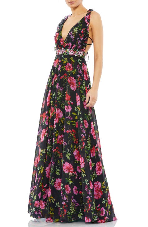 ASOS DESIGN Maternity nursing scuba prom dress with crop top in occasion  floral print