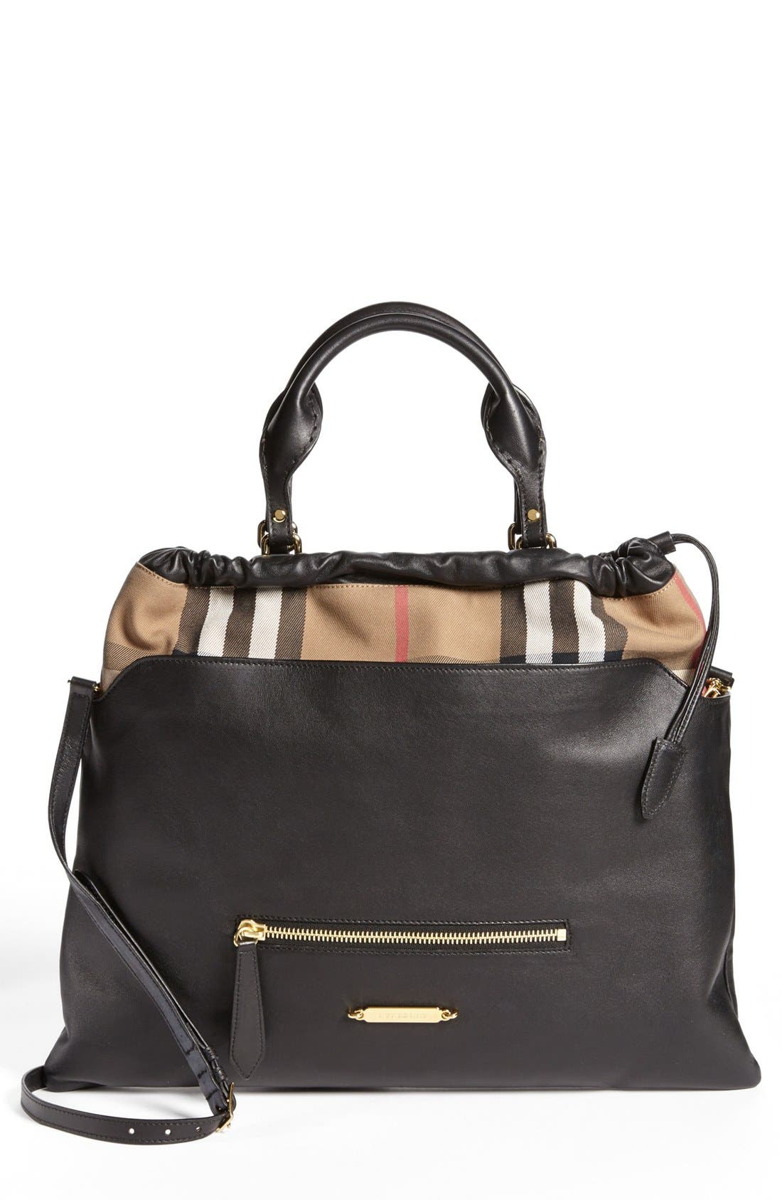 roberto cavalli leather satchel