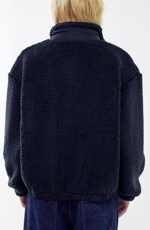 Shop Bdg Urban Outfitters Boxy Fleece Jacket In Black