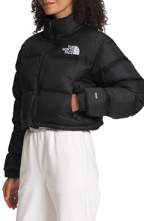 Shop The North Face Nuptse Water Repellent 700 Fill Power Down Short Puffer Jacket In Black/black