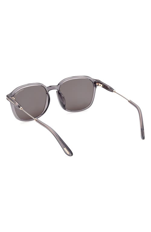 Shop Tom Ford 56mm Round Sunglasses In Grey/smoke