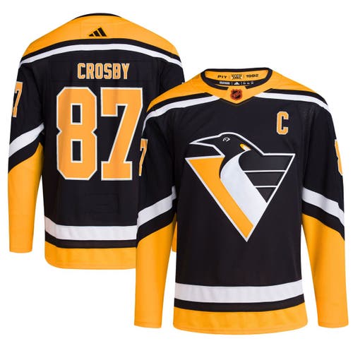 Men's adidas Sidney Crosby Black Pittsburgh Penguins Reverse Retro 2.0 Authentic Player Jersey