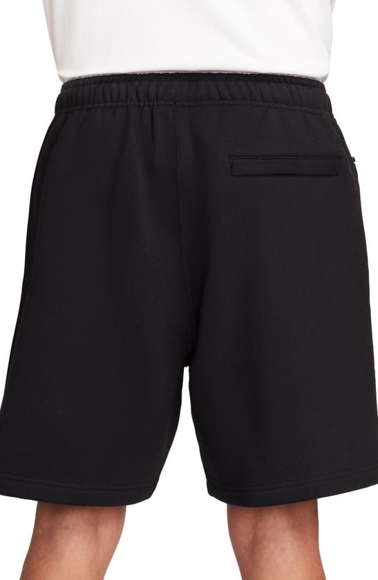 Shop Nike Solo Swoosh Fleece Sweat Shorts In Black/ White