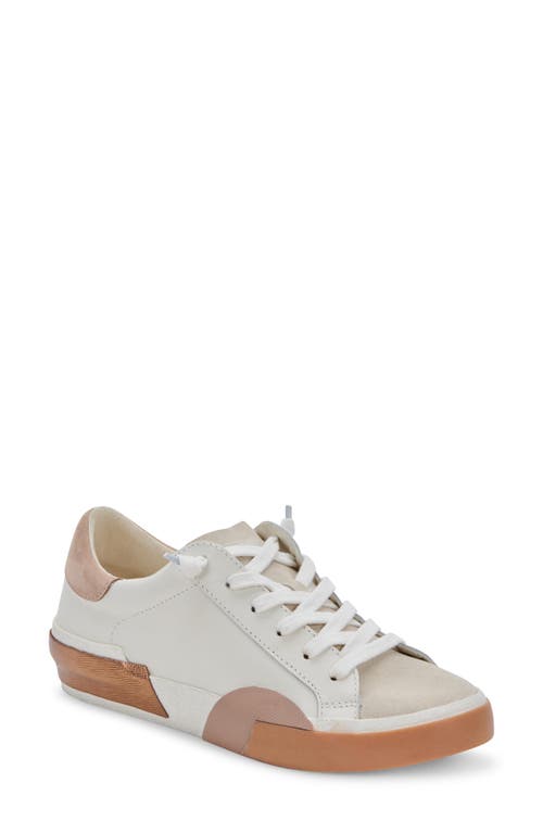 Shop Dolce Vita Zina Sneaker In White/tan Leather