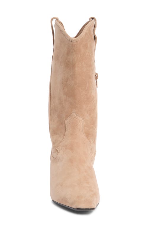 Shop Jeffrey Campbell Mulhall Western Boot In Natural Suede