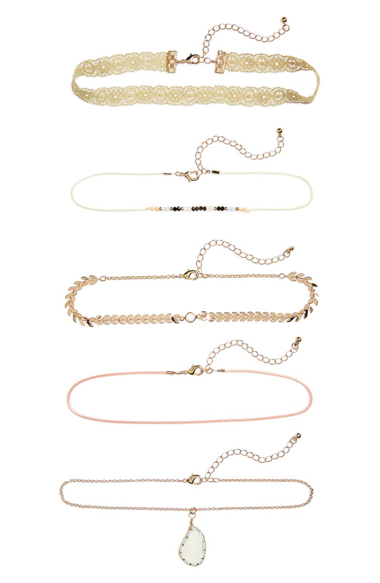 BP. Set of 5 Assorted Choker Necklaces | Nordstrom