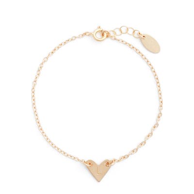 Nashelle Initial Heart Bracelet