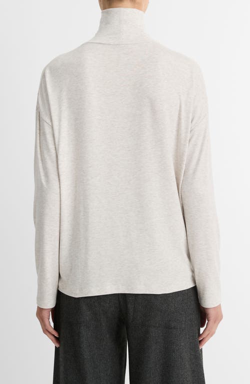 Vince Relaxed Jersey Turtleneck In Neutral
