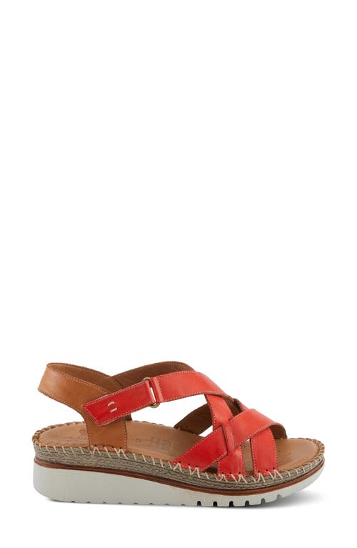 Spring Step Migula Slingback Wedge Sandal In Red