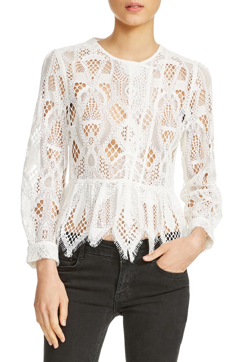 maje Capso Lace Top | Nordstrom