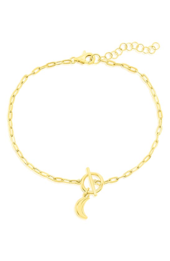 Shop Simona Charm Bracelet In Gold Moon