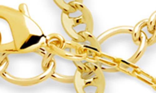 Sterling Forever Set Of 3 Chain Bracelets In Gold